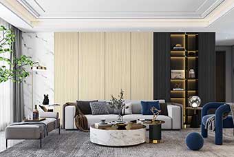 江门轻奢风格-客厅
