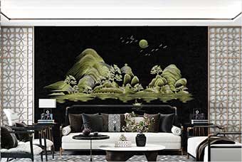 江门森佰汇航空纤维墙咔（湖光山色）